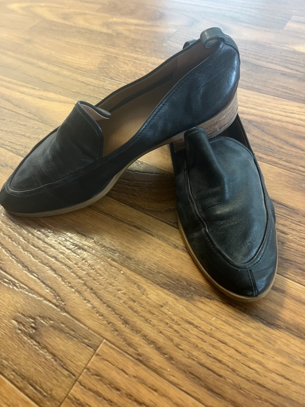 MOVING SALE EVERYTHING MUST GO 
Susina Black Leather Slip-On Loafers